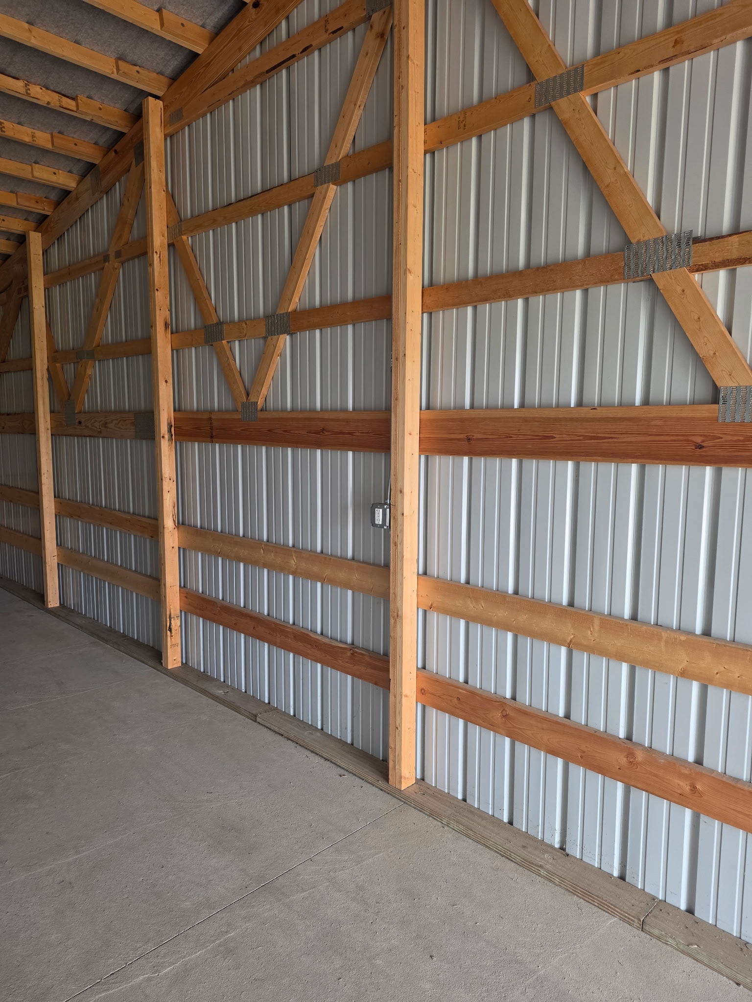 Roll-up door storage unit interior at Lyford U-Haul & Storage